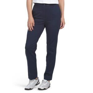 G/FORE twilight Double Knit Cigarette Leg High Rise Stretch Trousers